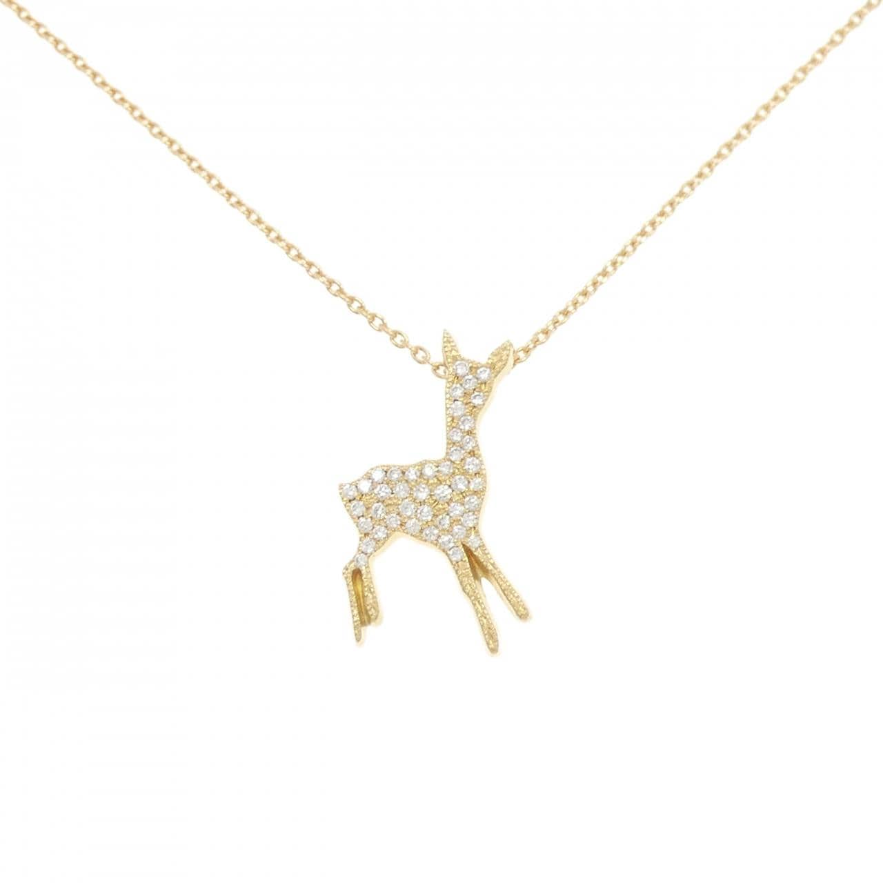 K18YG ダイヤモンド ネックレス 0.18CT