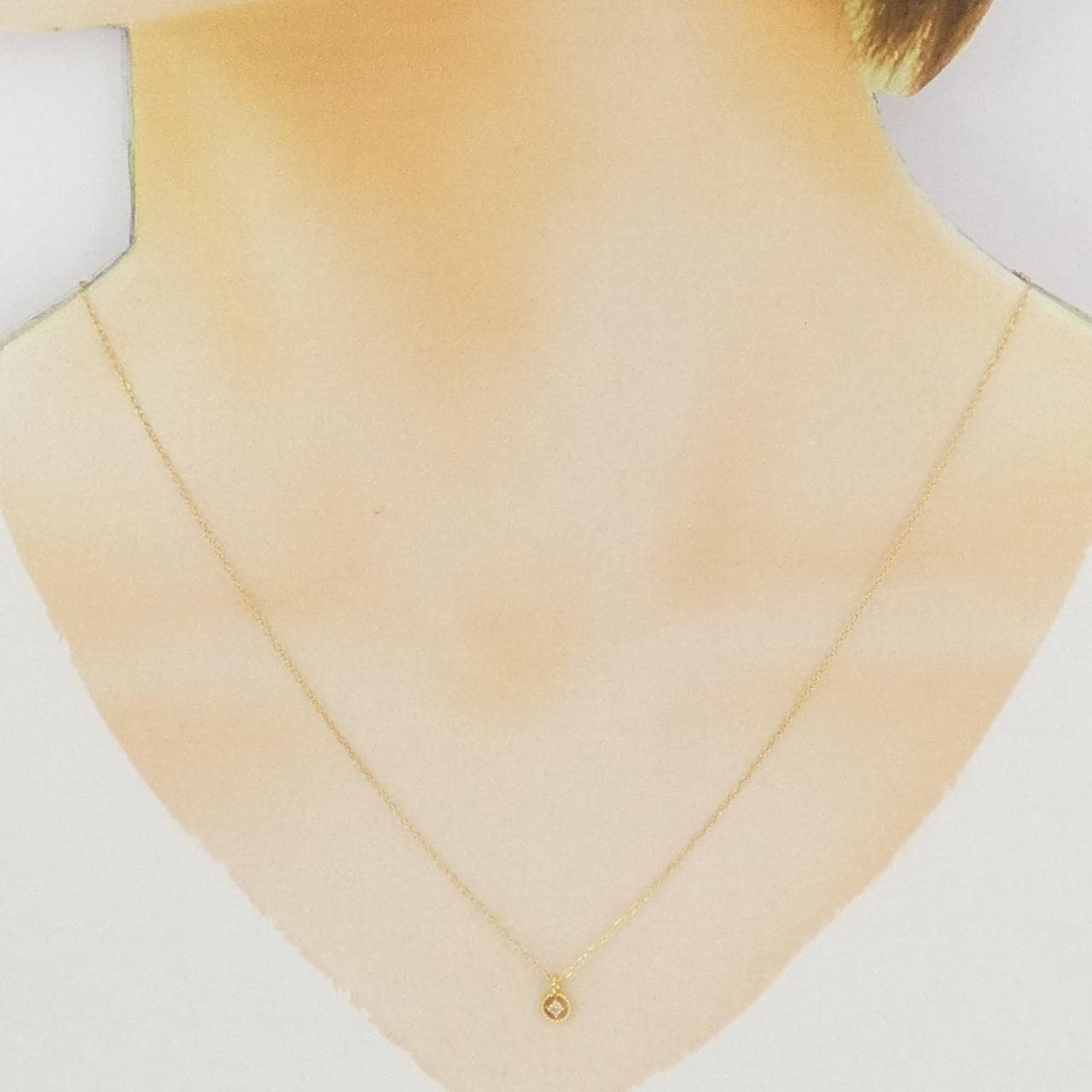 K18YG ダイヤモンド ネックレス 0.02CT
