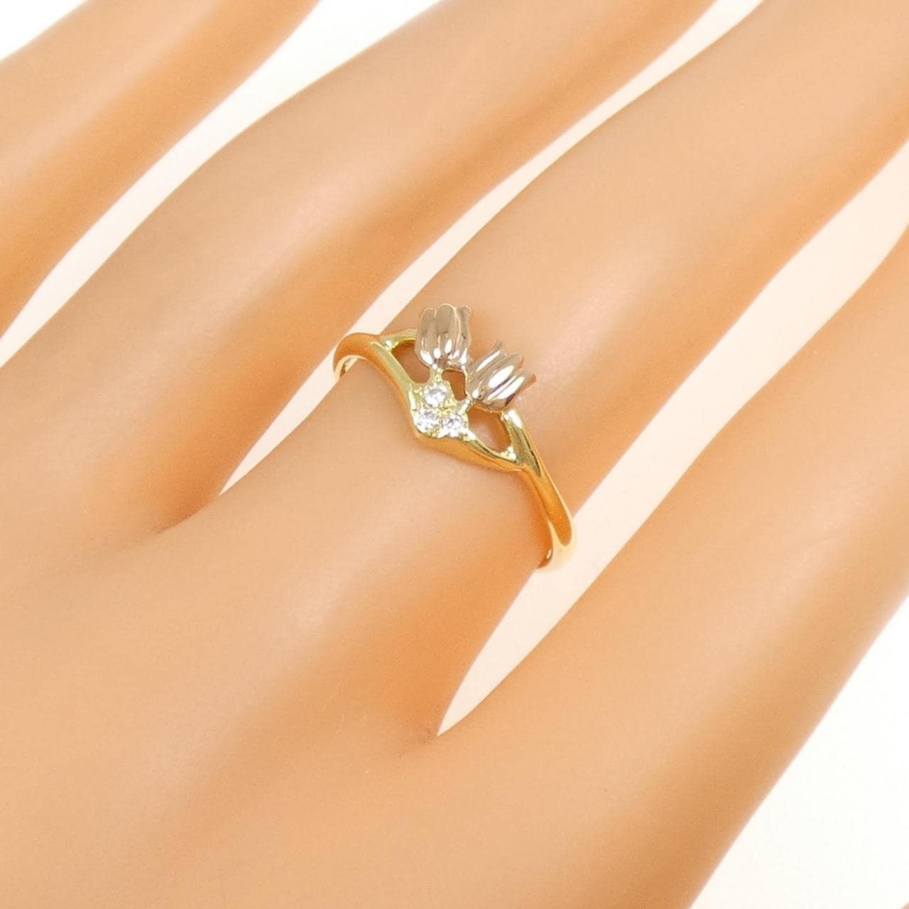 K18YG/K18PG ダイヤモンド リング 0.03CT