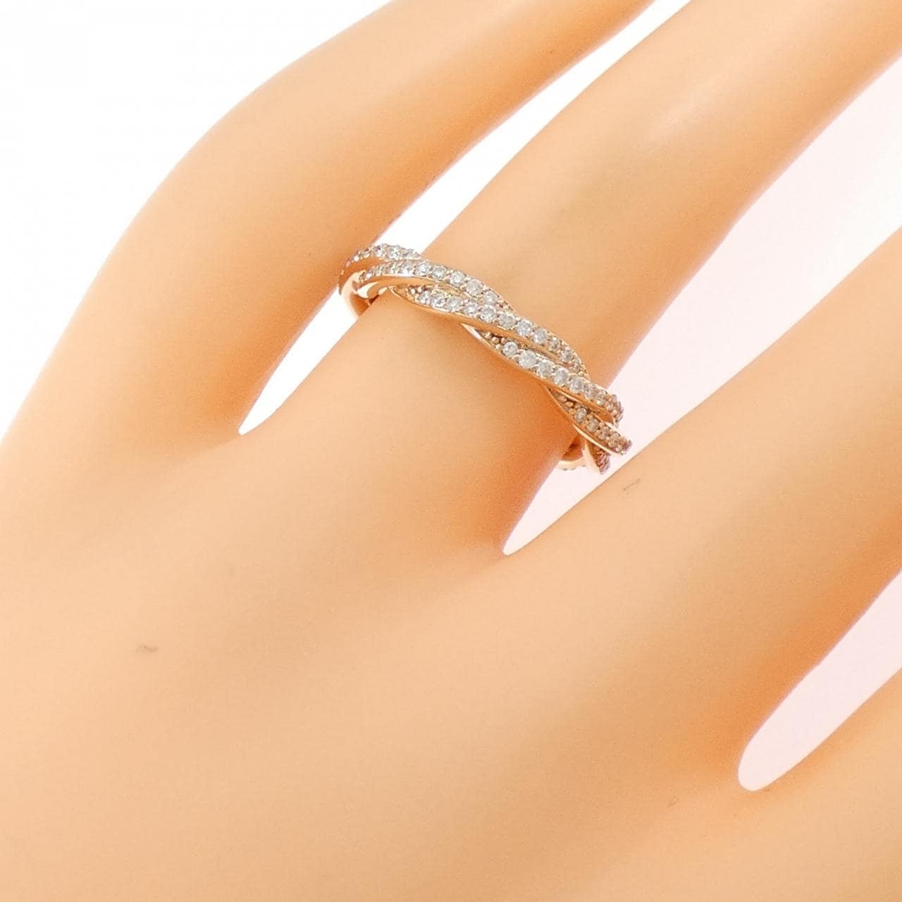 K18PG ダイヤモンド リング 0.35CT