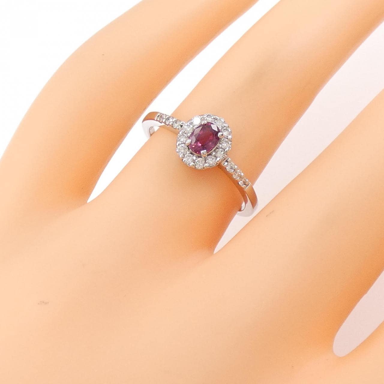 【新品】PT ルビー リング 0.35CT