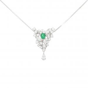 PT900/PT850 エメラルド ネックレス 0.41CT
