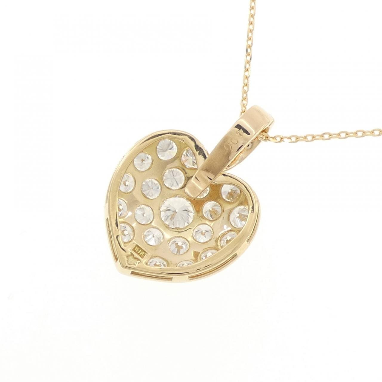 K18YG ハート ダイヤモンド ネックレス 4.00CT