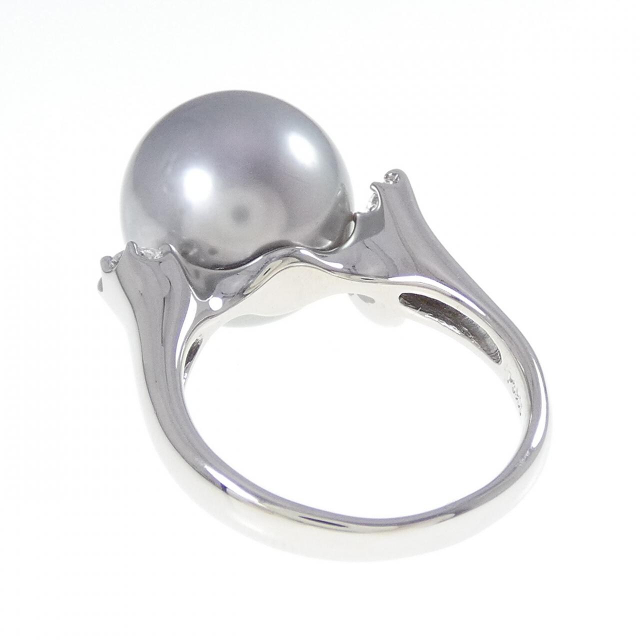 PT900 黒蝶パール リング 14mm