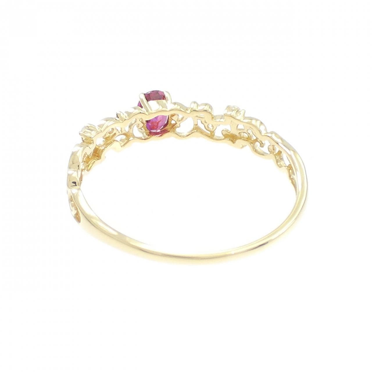 K18YG ルビー リング 0.26CT