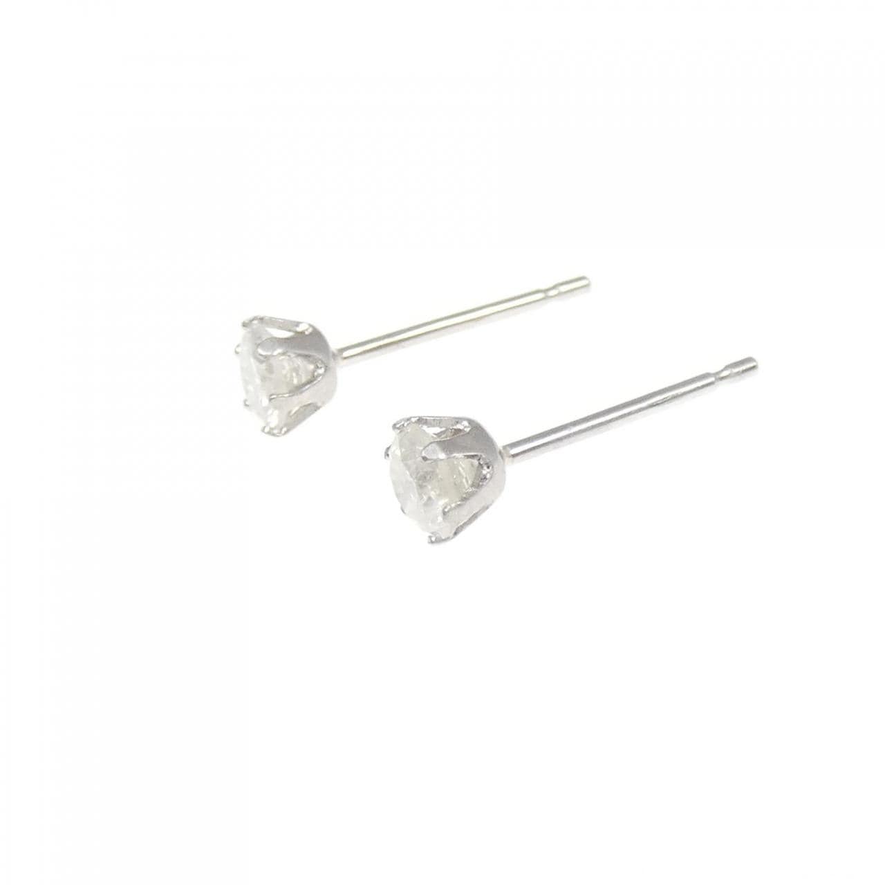 PT900 ソリティア ダイヤモンド ピアス 0.40CT