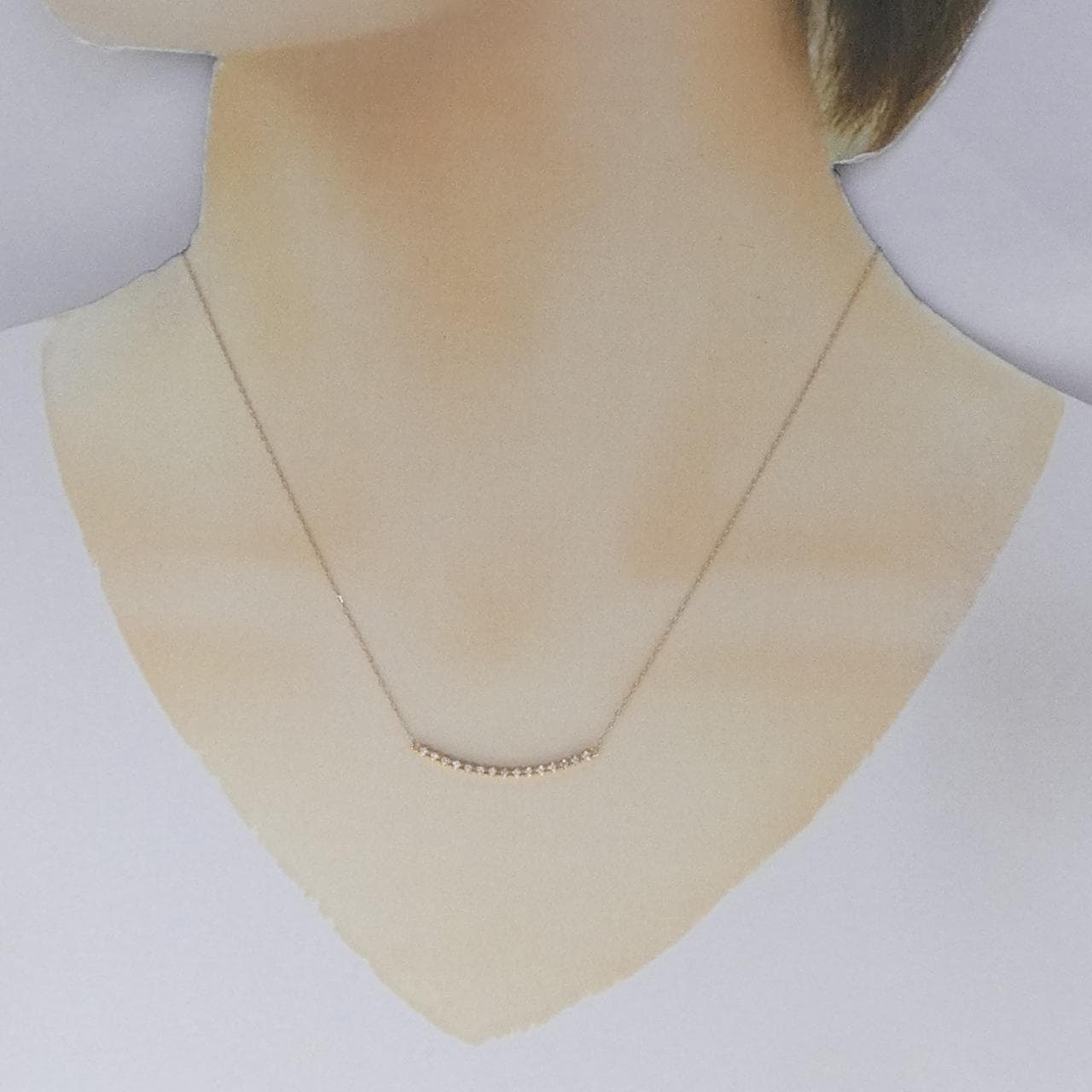 K18PG ダイヤモンド ネックレス 0.10CT