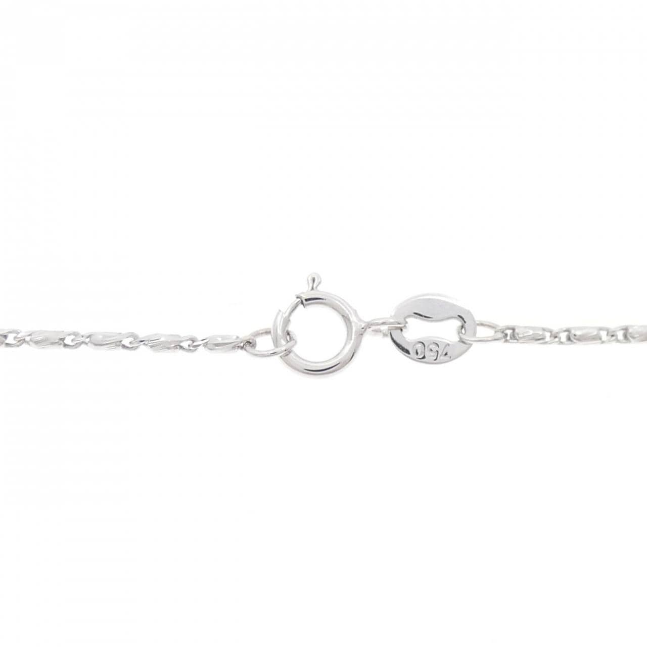 K18WG/750WG パヴェ ダイヤモンド ネックレス 0.70CT