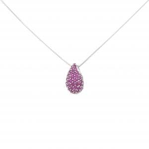 K18WG ルビー ネックレス 0.80CT