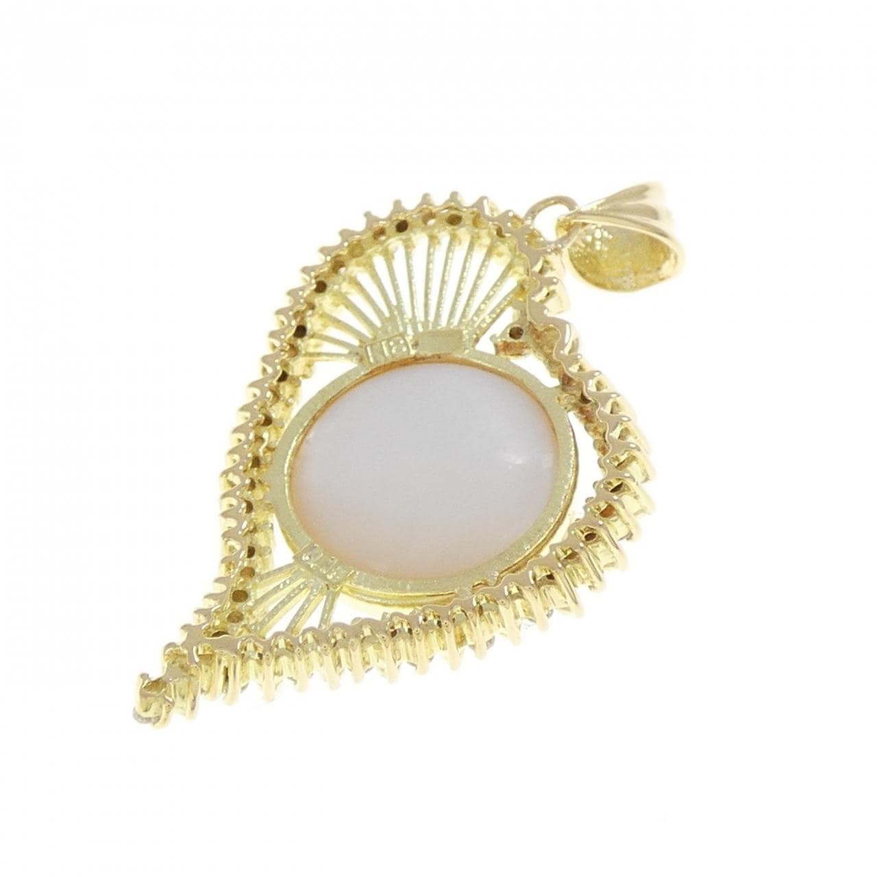 K18YG ハート マベパール ペンダント