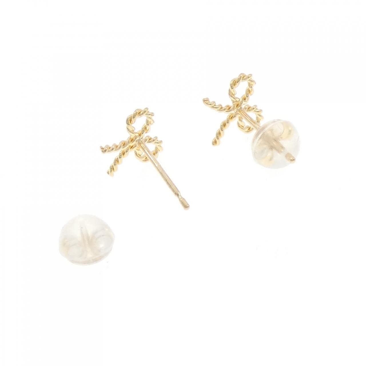 K18YG リボン ピアス