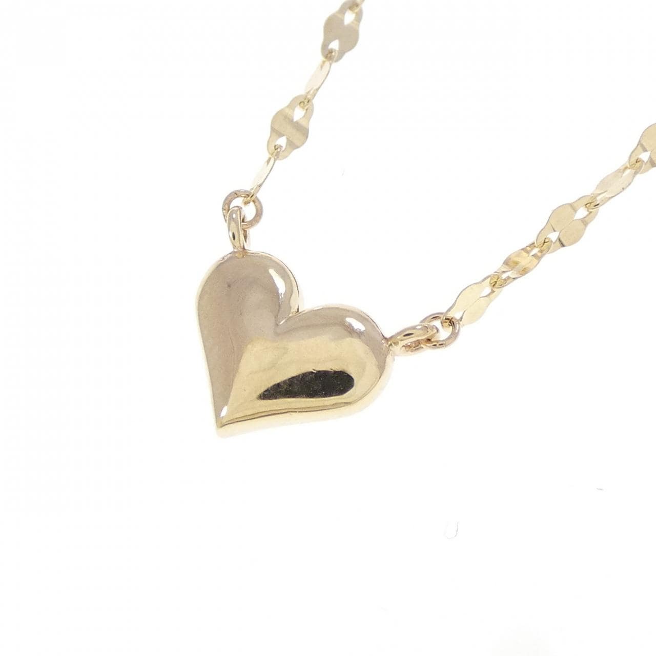 K10YG ハート ダイヤモンド ネックレス 0.04CT