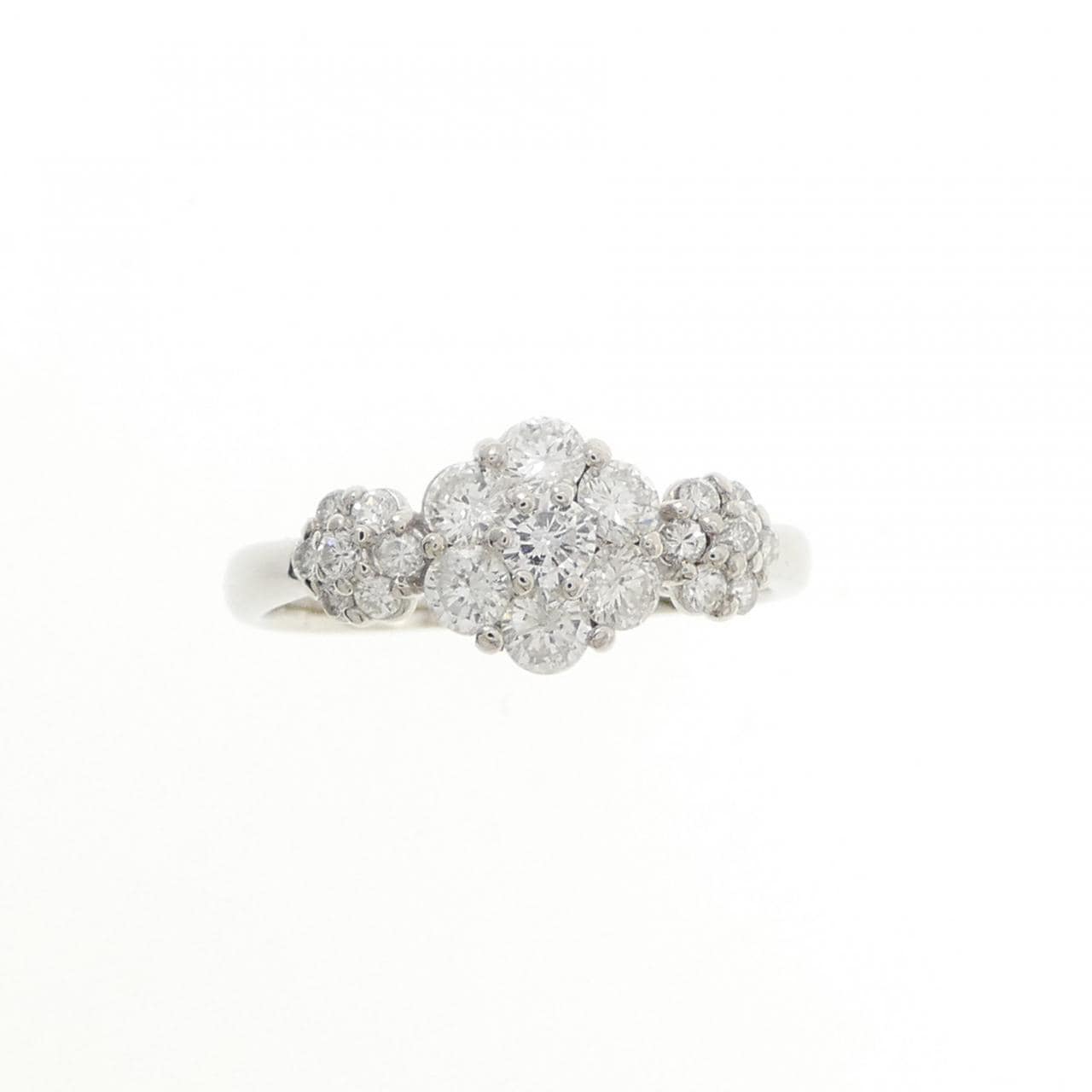 PT900 フラワー ダイヤモンド リング 0.50CT