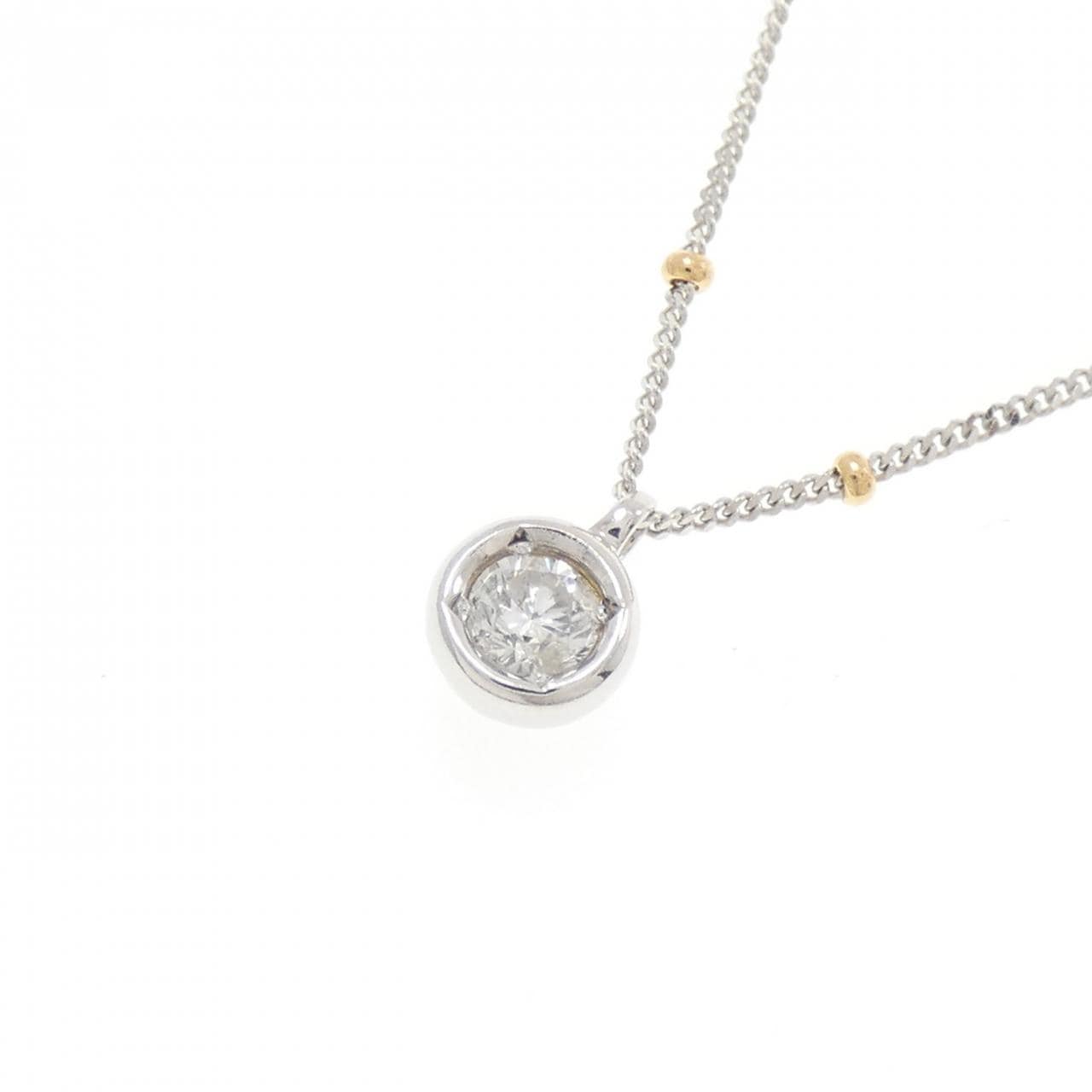 750WG/750YG ダイヤモンド ネックレス 0.15CT
