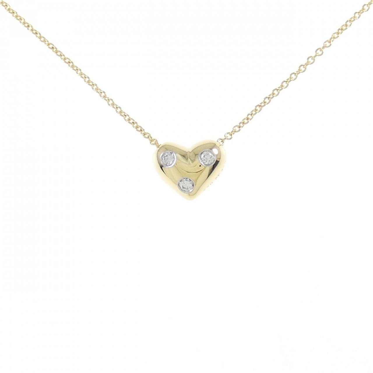 TIFFANY dots pinched heart necklace