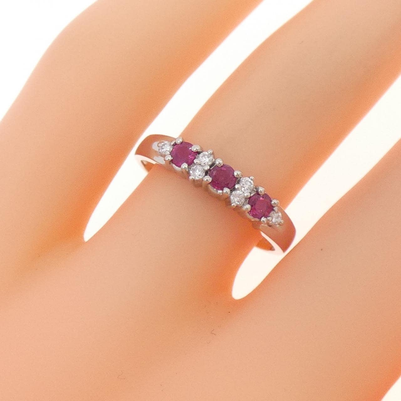 PT900 ルビー リング 0.28CT