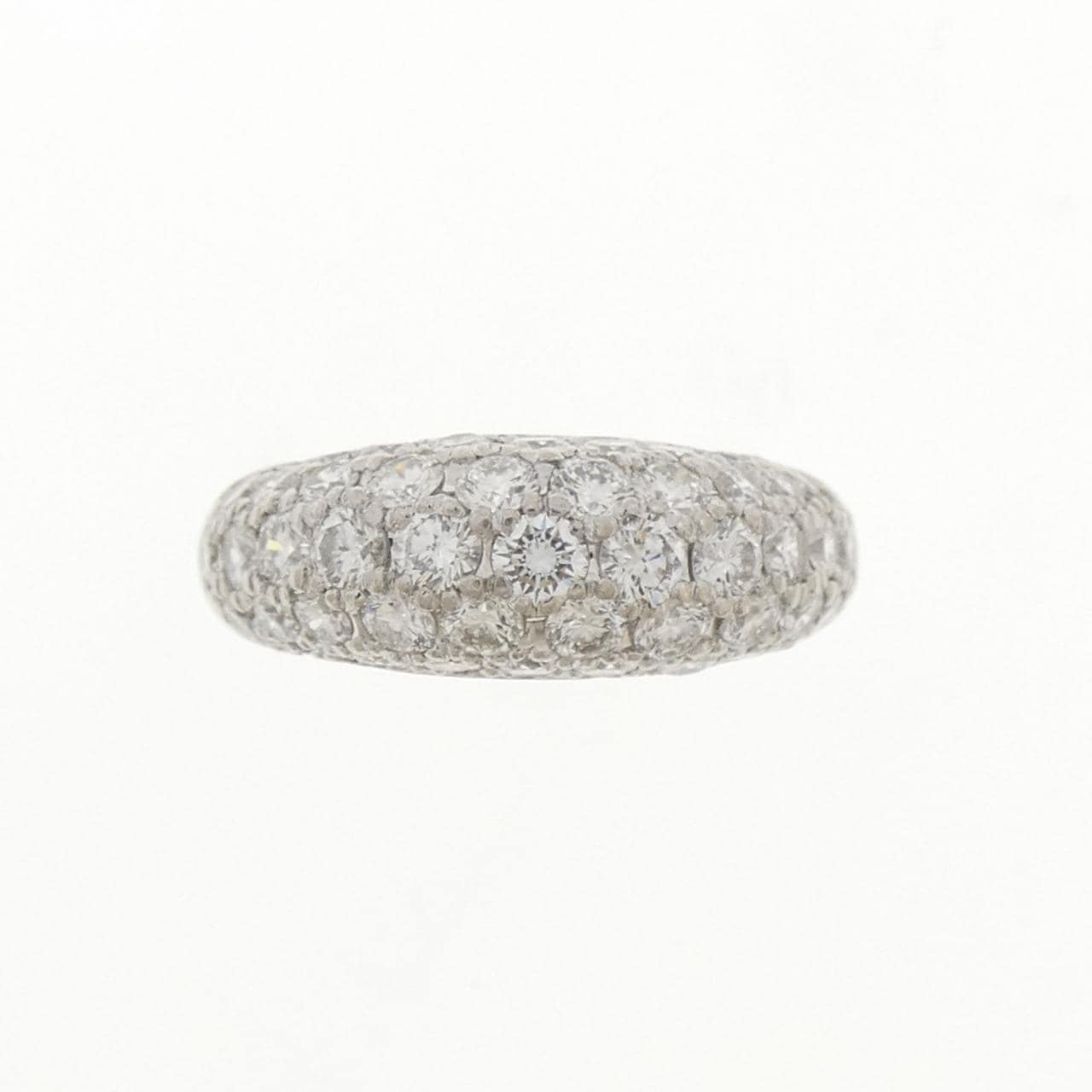 PT900 パヴェ ダイヤモンド ピンキー リング 1.36CT