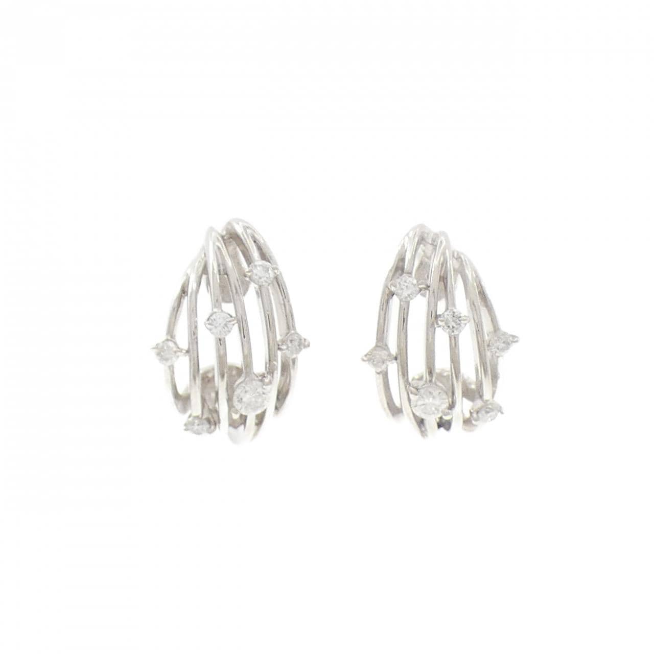 PT900 ダイヤモンド ピアス 0.30CT