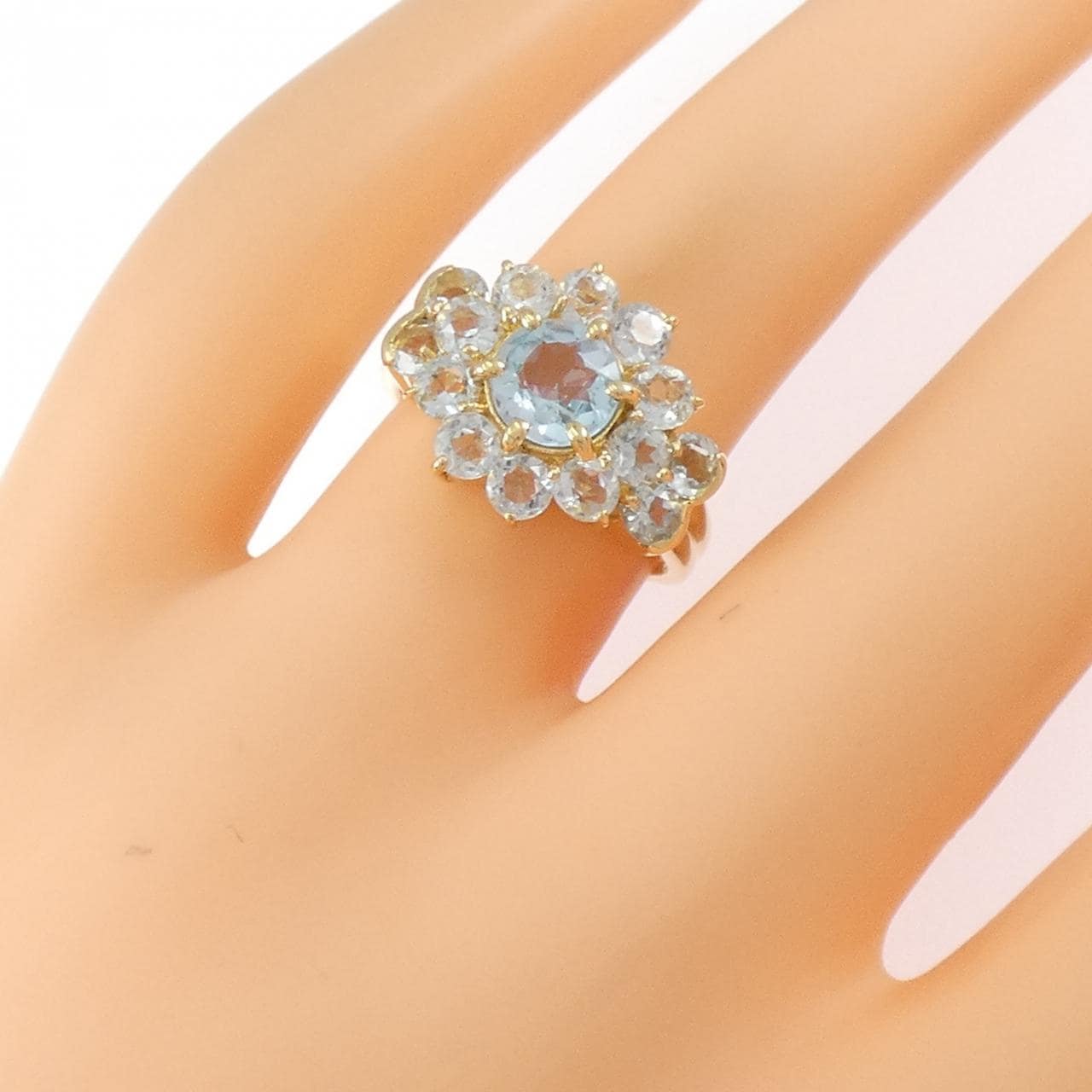 K18YG ブルートパーズ リング