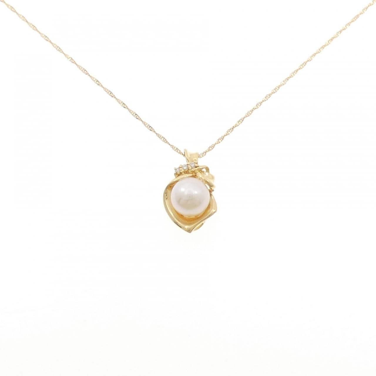 K18YG アコヤパール ネックレス 7.5mm