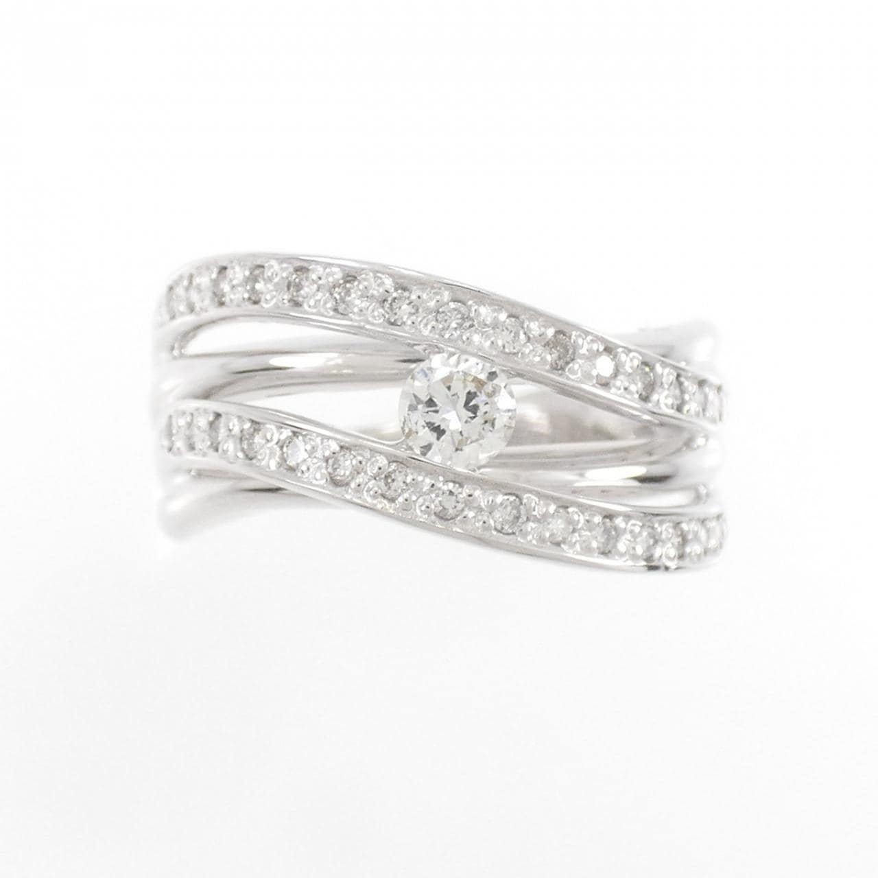 K18WG ダイヤモンド リング 0.30CT