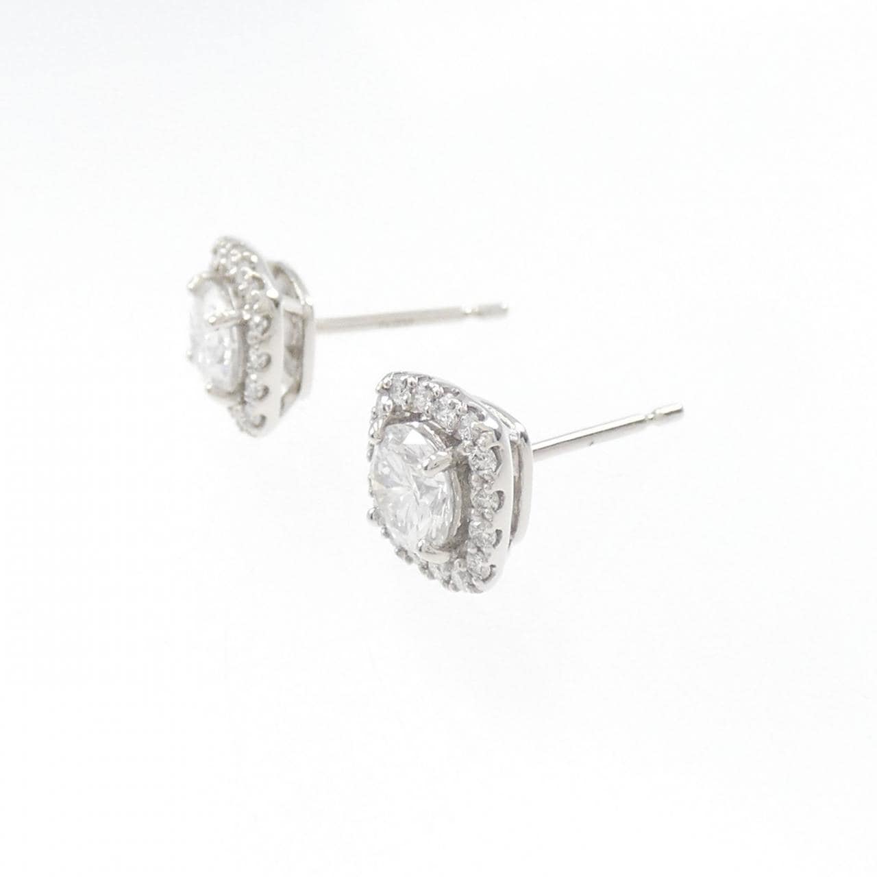 【リメイク】PT900/ST ダイヤモンド ピアス 0.523CT 0.544CT D SI1 VG