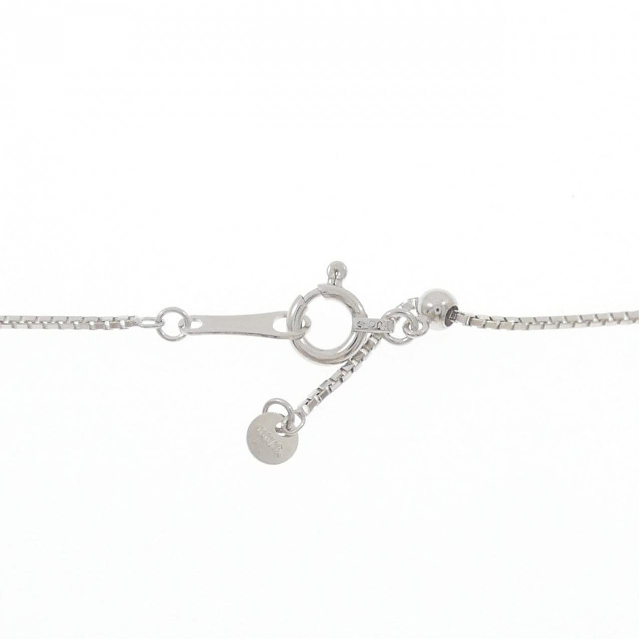 K18WG フラワー ダイヤモンド ネックレス 0.70CT