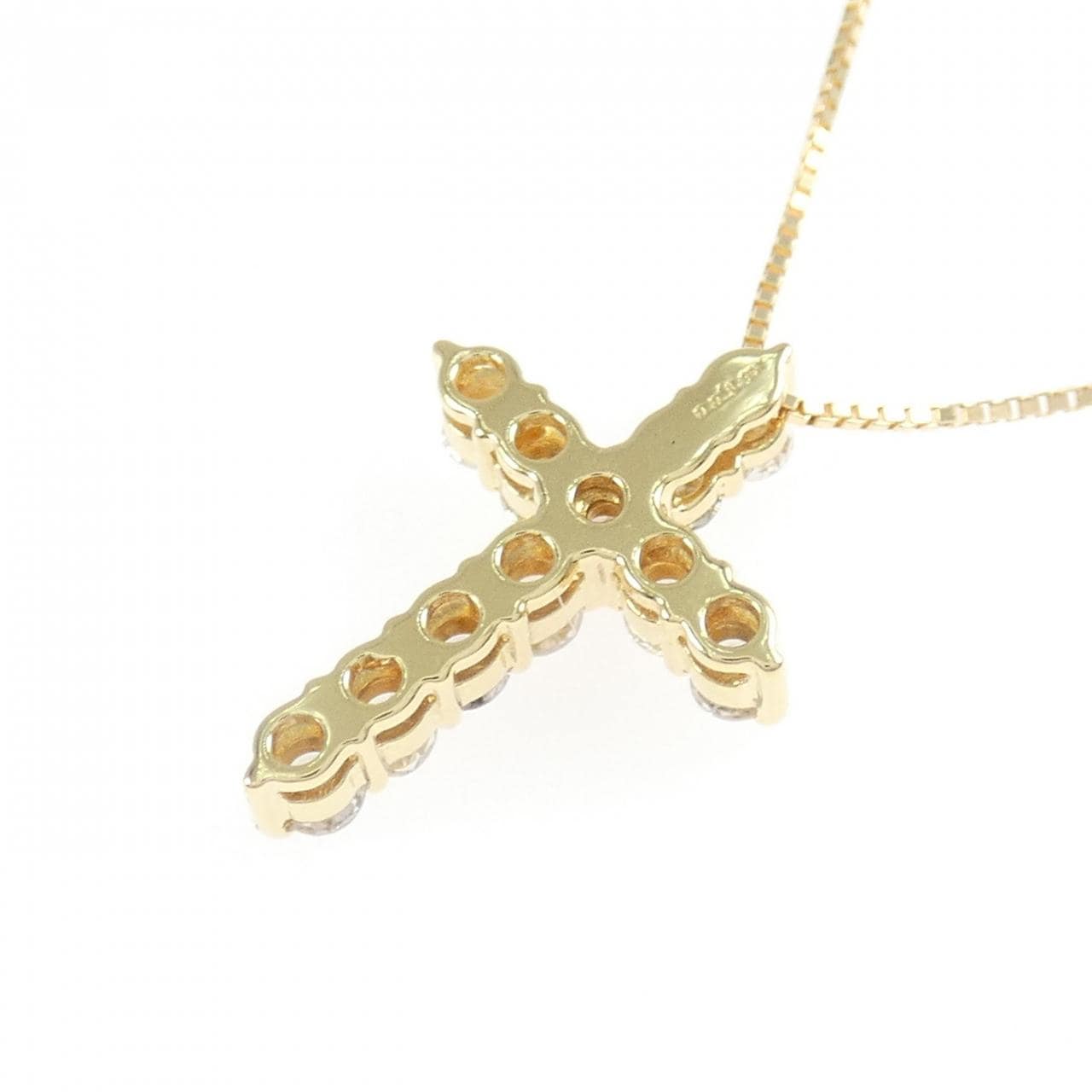 K18YG クロス ダイヤモンド ネックレス 1.00CT