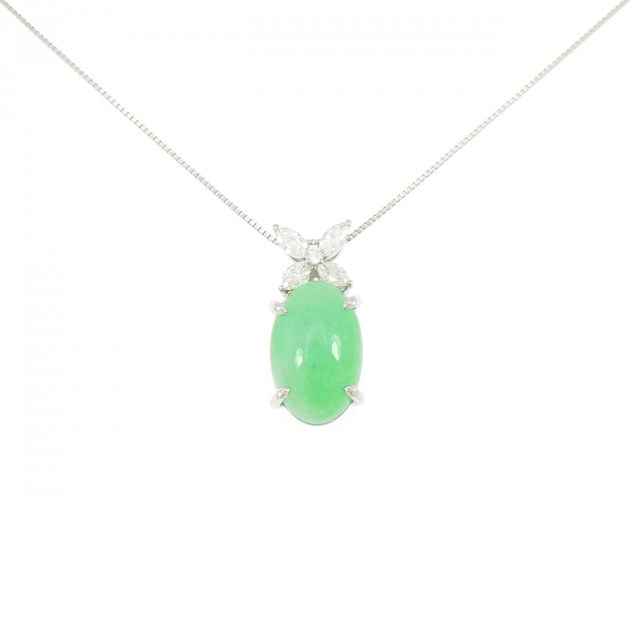 PT900/PT850 ヒスイ ネックレス 6.86CT