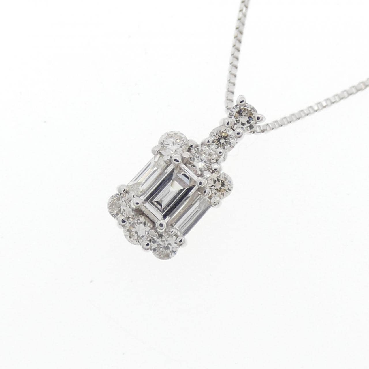K18WG ダイヤモンド ネックレス 0.30CT