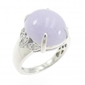 K18WG ラベンダーヒスイ リング 7.94CT