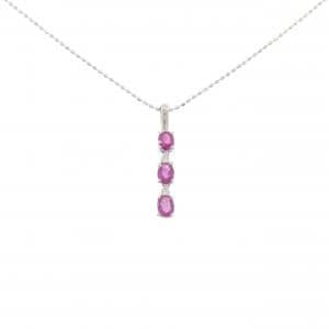 K18WG ルビー ネックレス 0.60CT