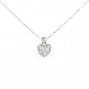 K18WG ハート ダイヤモンド ネックレス 0.2CT