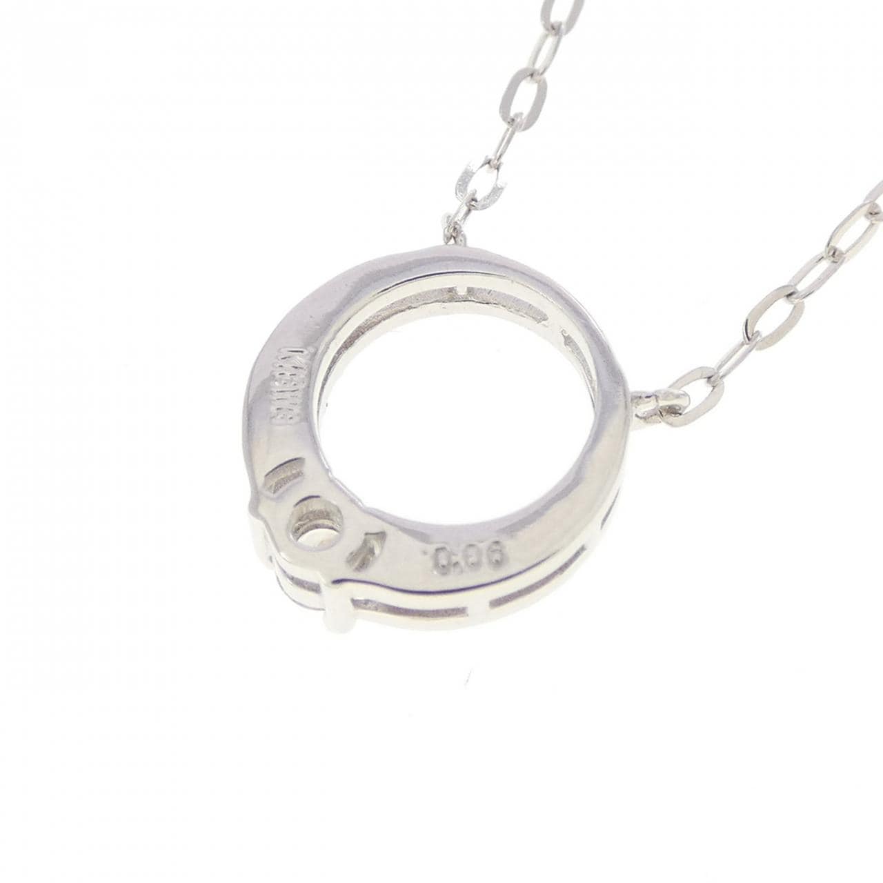 K18WG ダイヤモンド ネックレス 0.06CT