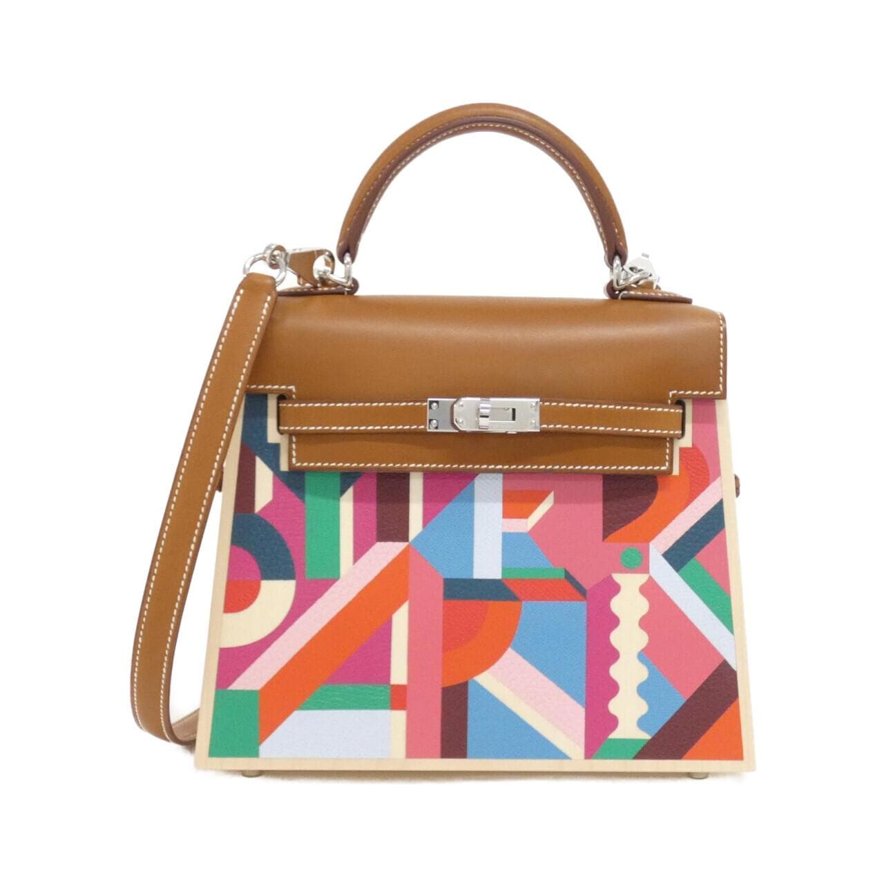 HERMES PERSPECTIVE CAVALIER Kelly Wood 22cm Bag