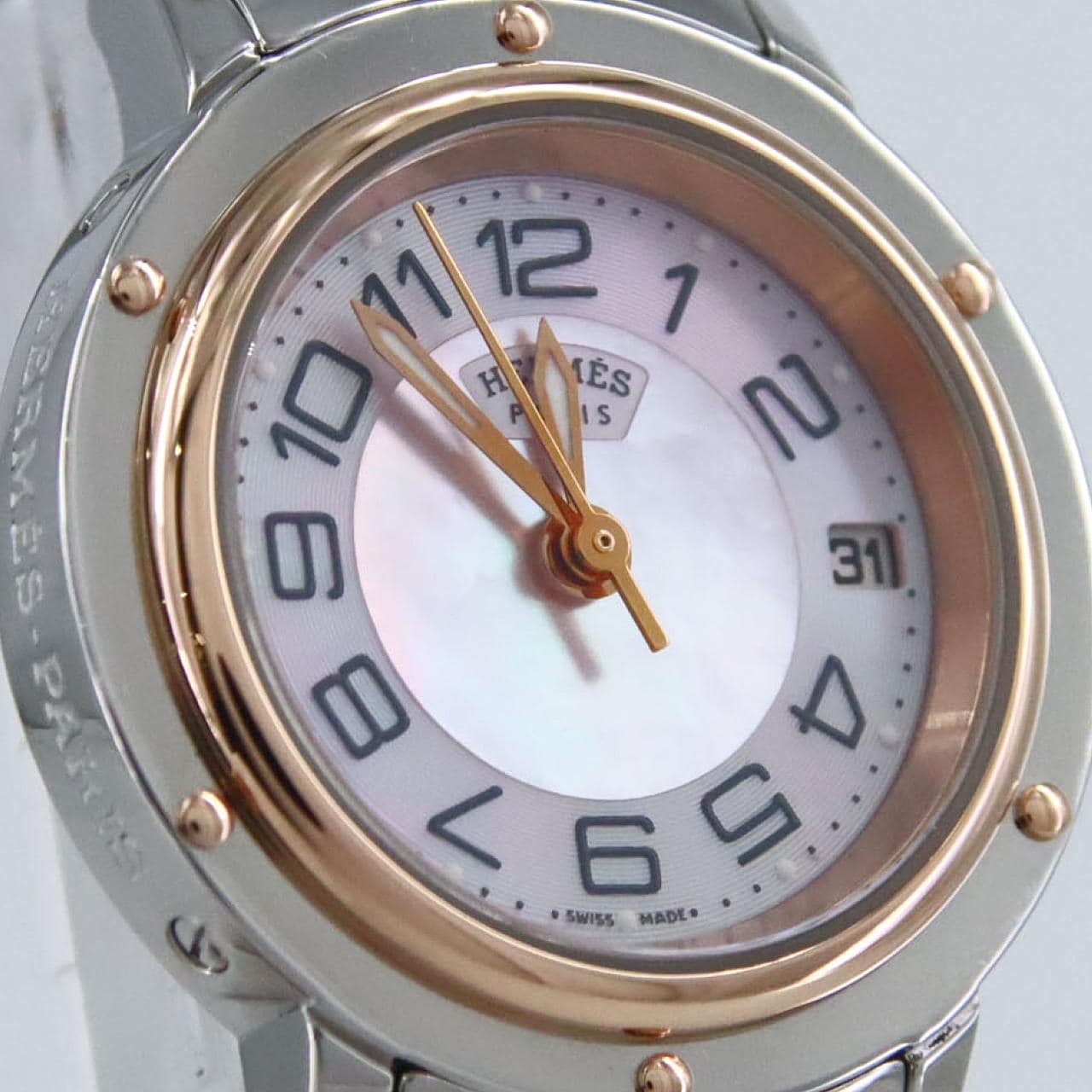 エルメス クリッパークラシック　PGコンビ CP1.221 SSxPG クォーツ