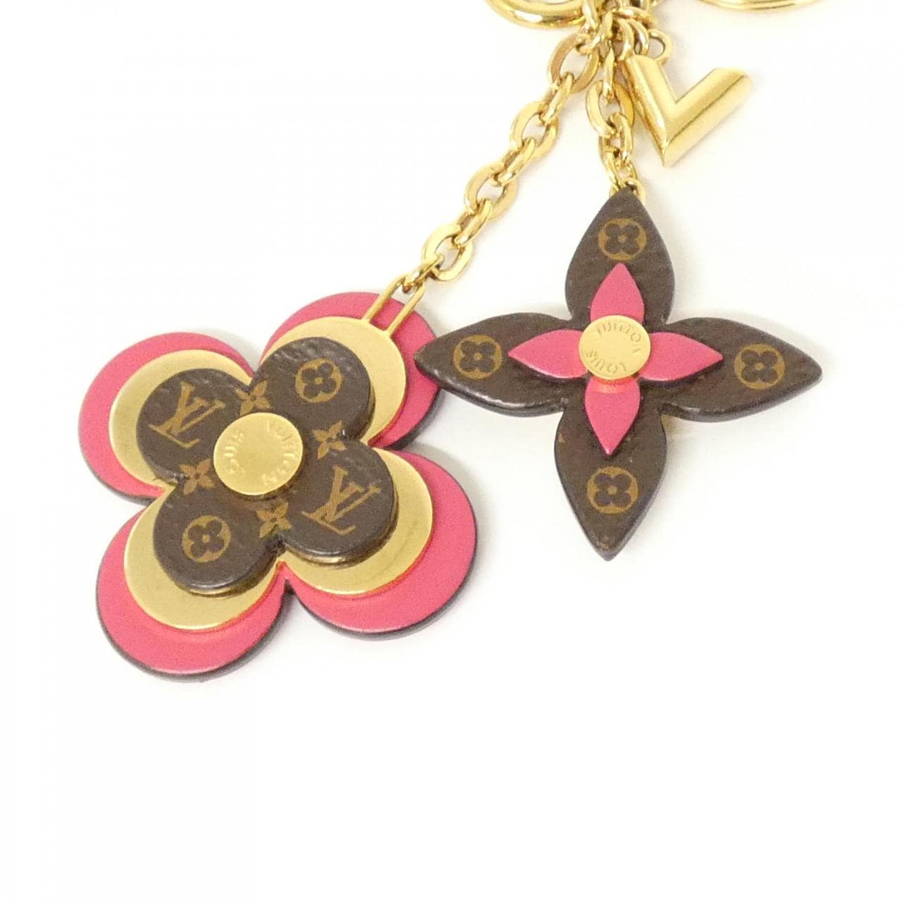 ルイヴィトン モノグラム キーホルダー ブルーミング フラワー M63084 キーリング