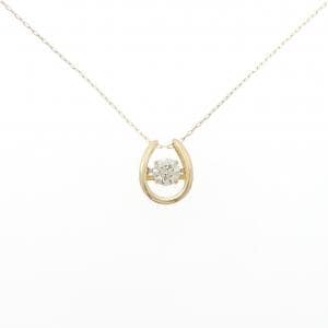 【新品】K18YG ホースシュー ダイヤモンド ネックレス 0.30CT