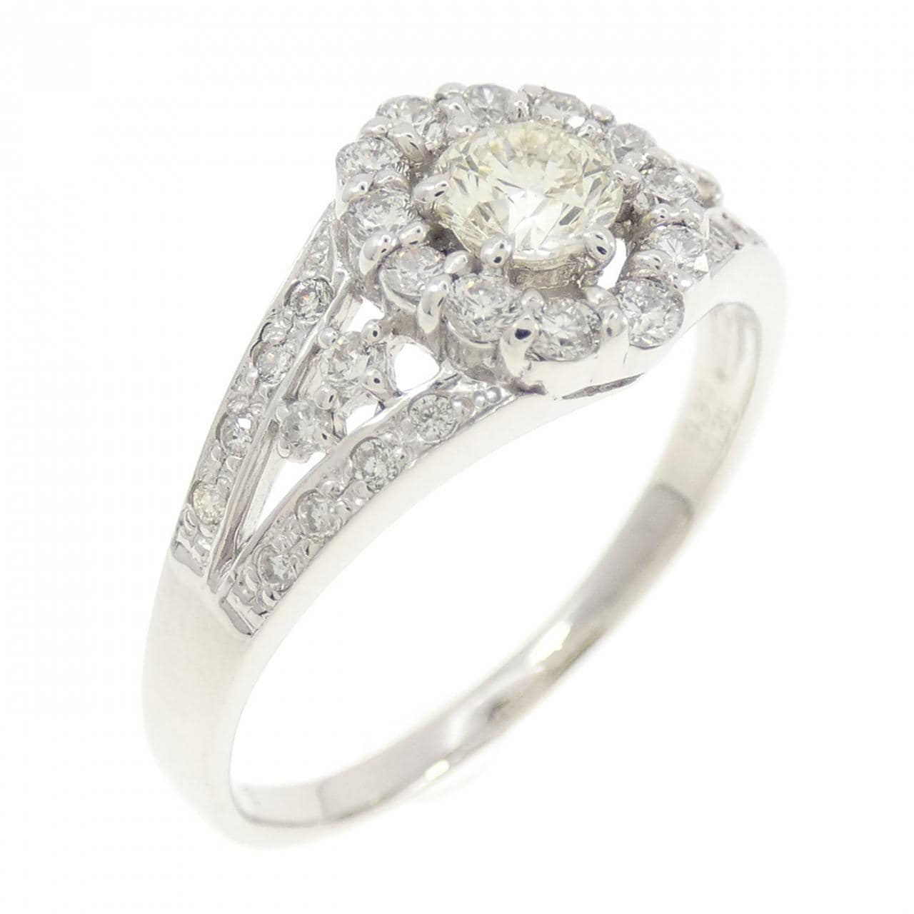 K18WG ダイヤモンド リング 0.30CT