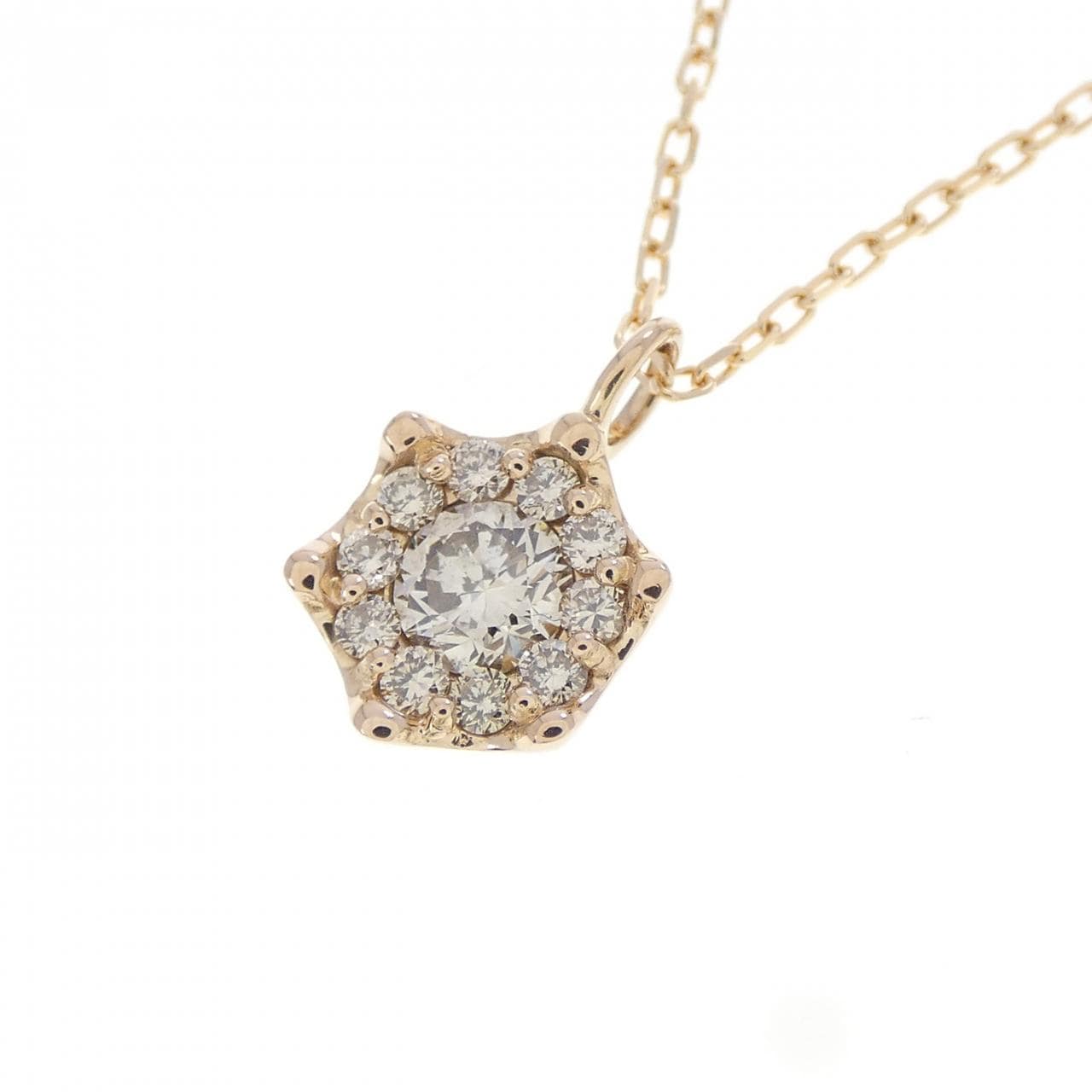 K18PG ダイヤモンド ネックレス 0.31CT
