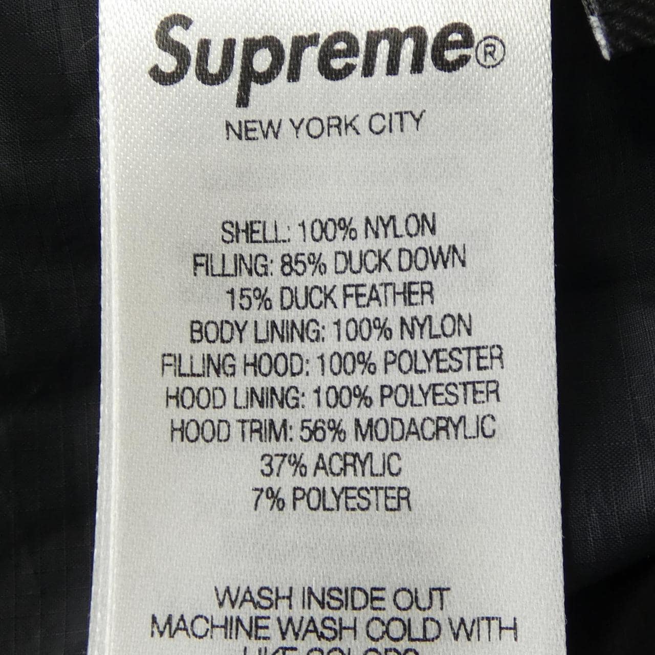 シュプリーム SUPREME ダウンジャケット
