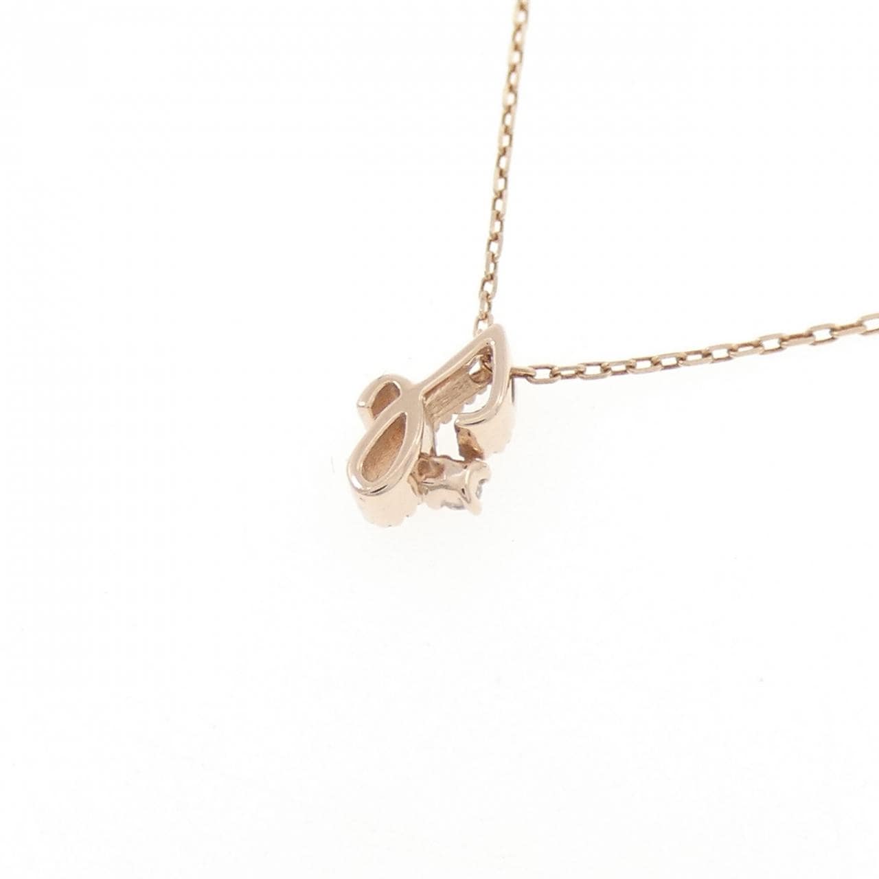 K10PG イニシャルF ダイヤモンド ネックレス 0.01CT