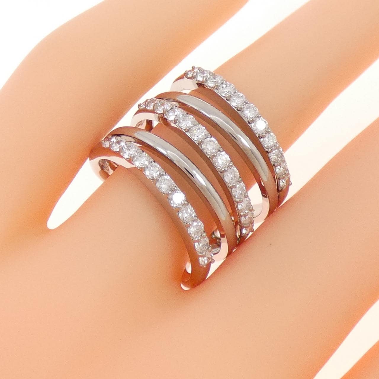 K18WG ダイヤモンド リング 1.00CT