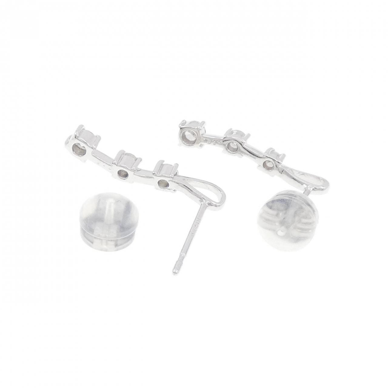 K18WG ダイヤモンド ピアス 0.30CT