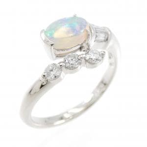 K18WG オパール リング 0.44CT