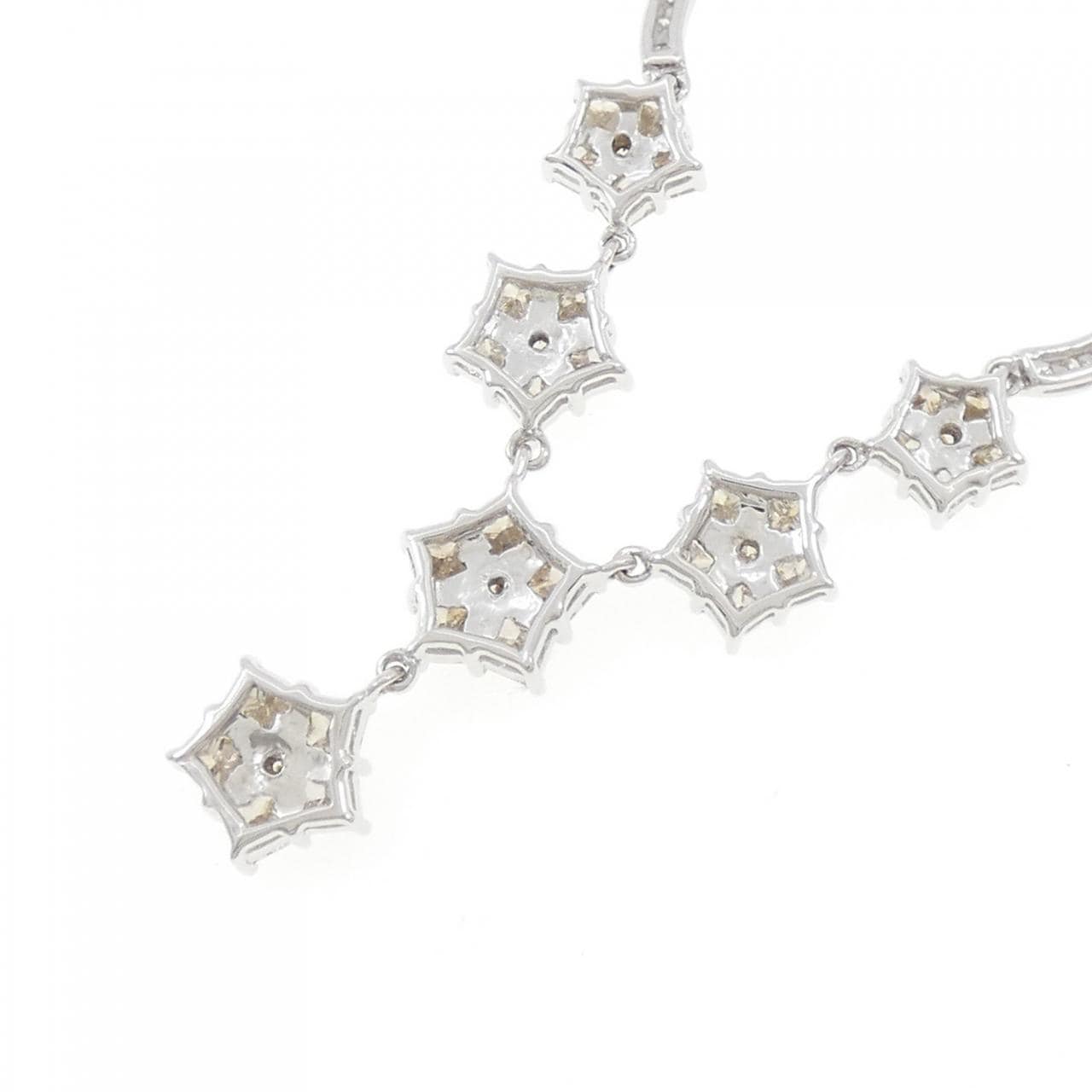 K18WG ダイヤモンド ネックレス 3.50CT