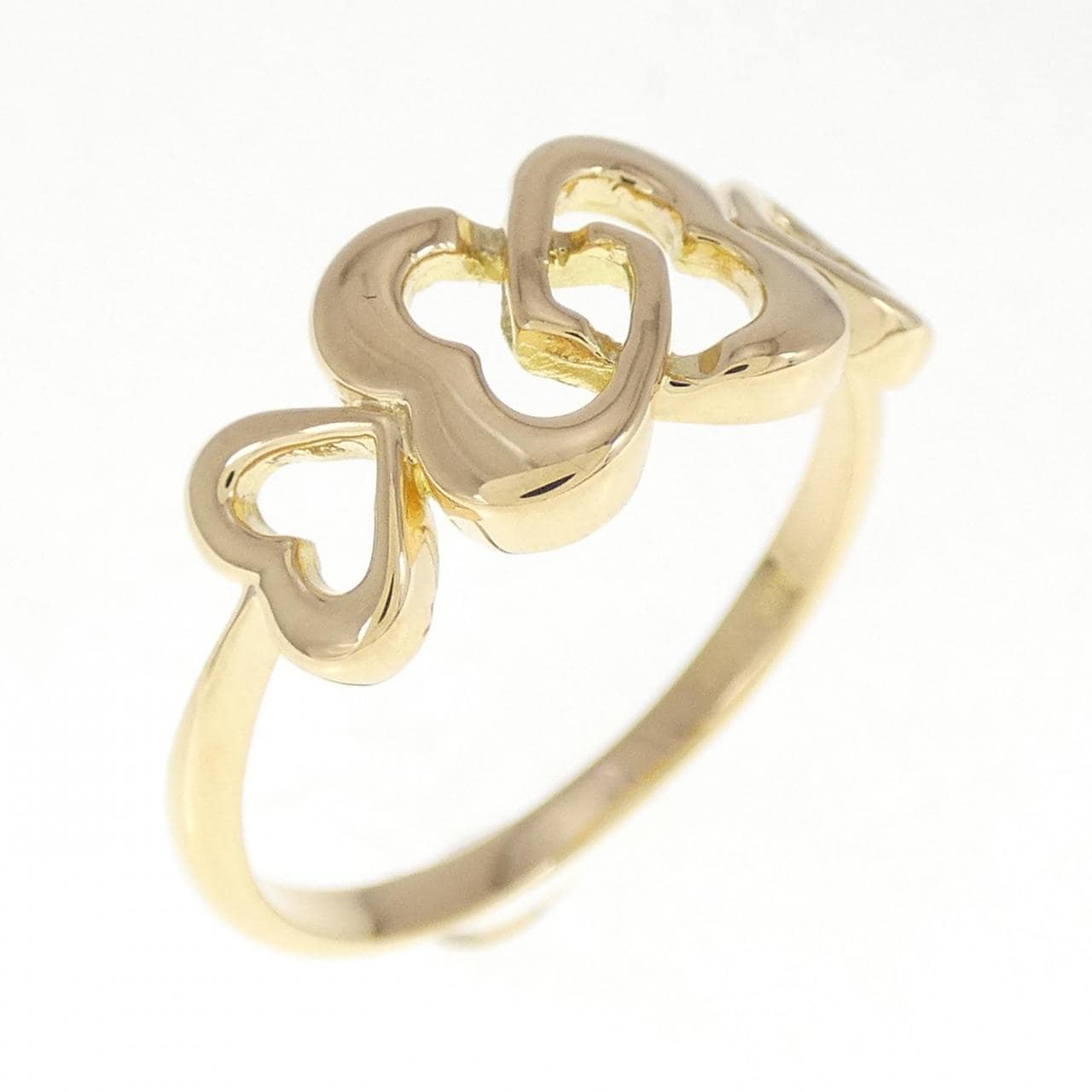 K18YG heart ring