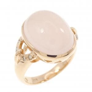 K18PG ローズクオーツ リング 10.77CT