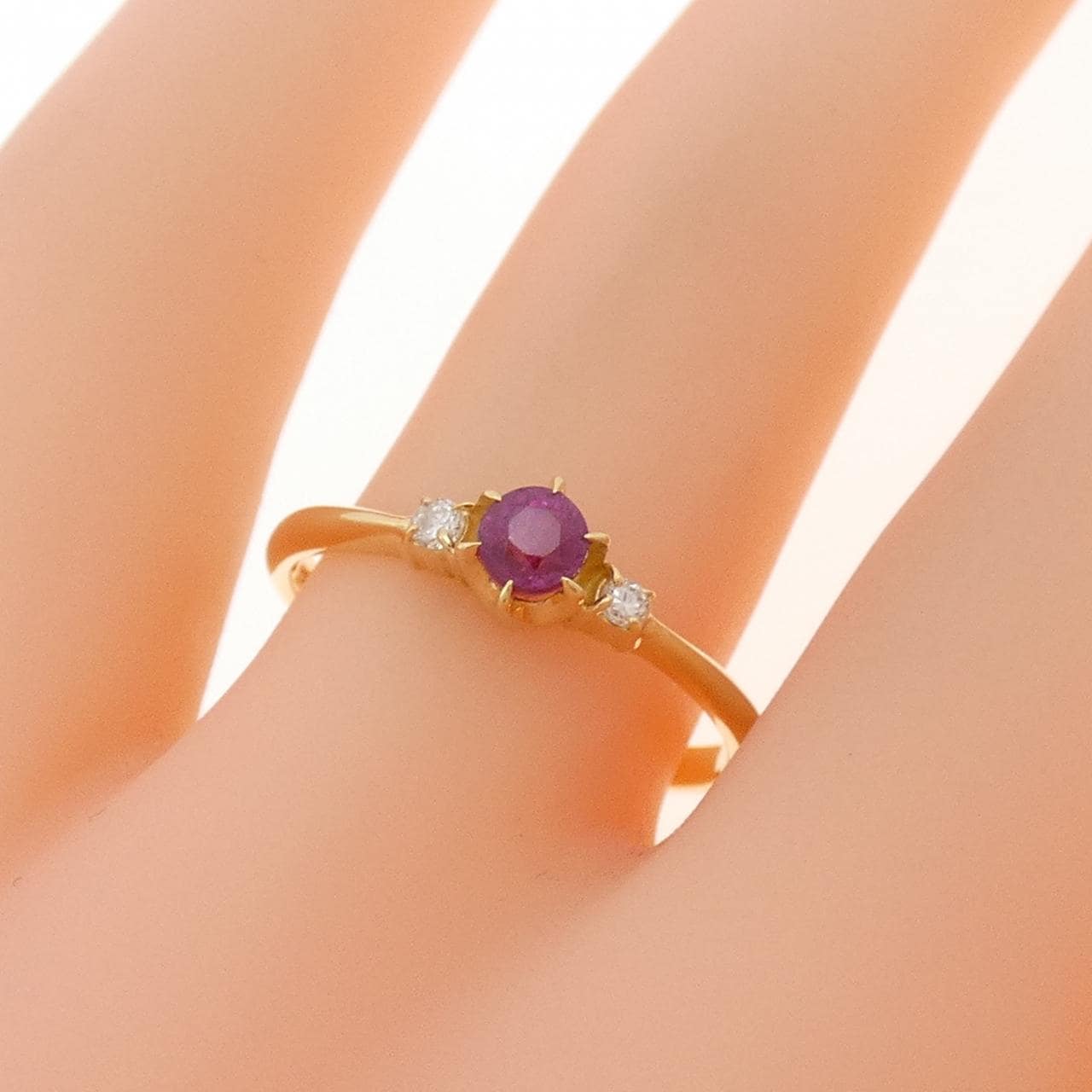 K18YG ルビー リング