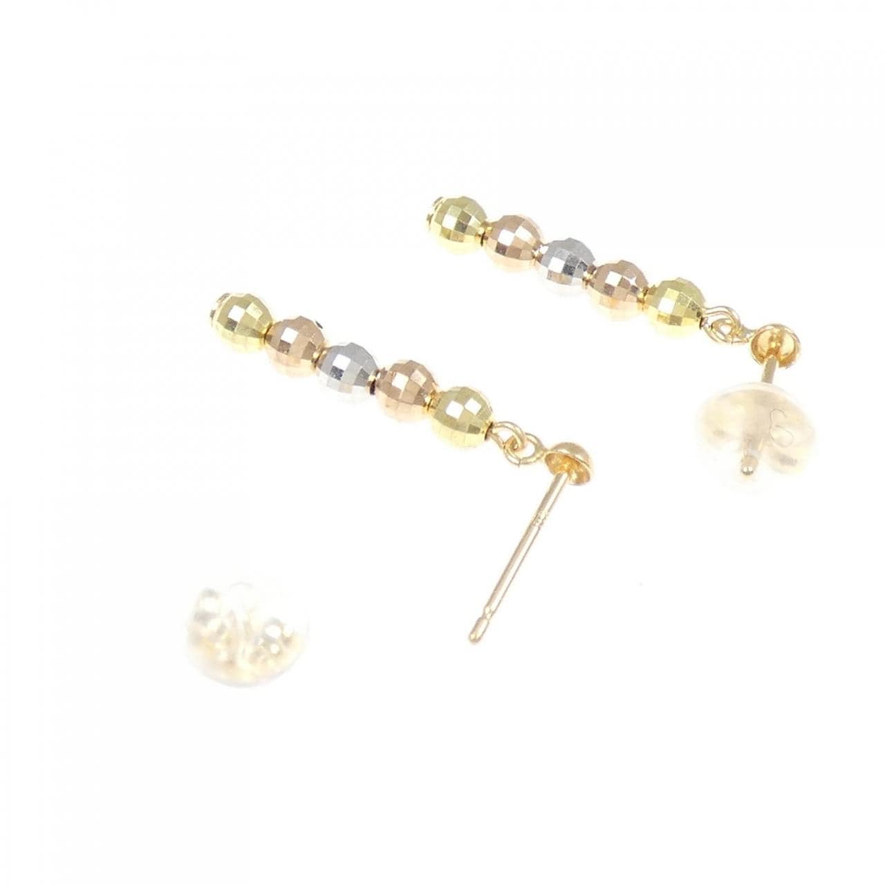 K18スリーカラー ピアス